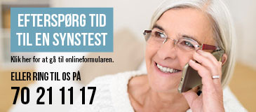 Ring til os, eller book en synstest online Efterspørg tid til synstest hos Friis Optik