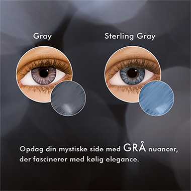 Farvede kontaktlinser med grå nuancer Farvede kontaktlinser med grå nuancer