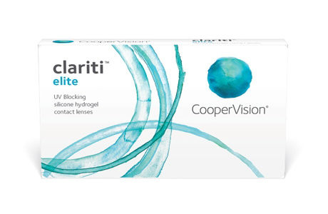 Æske med CooperVision Clariti Elite-kontaktlinser