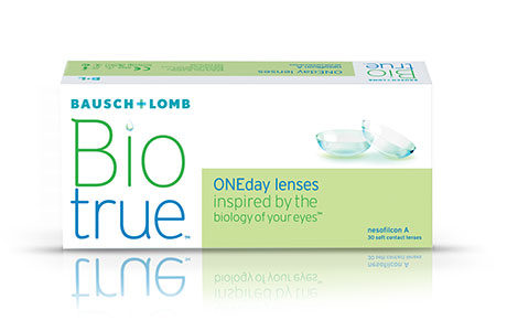 Æske med Bausch+Lomb Biotrue-kontaktlinser