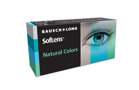 Kontaktlinseæske med Bausch+Lomb Soflens natural Colors