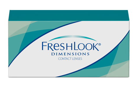 Æske med Freshlook Dimensions-kontaktlinser