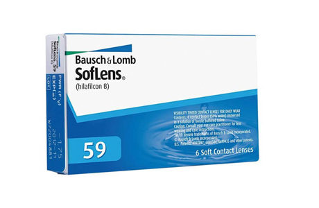 Æske med Bausch&Lomb Soflens 59-kontaktlinser