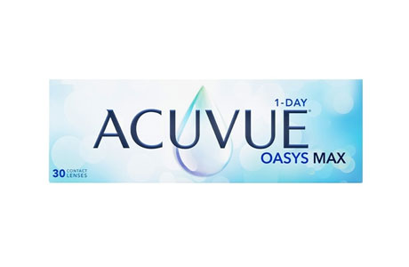 Æske med Johnson & Johnson Acuvue Oasys MAX 1 day-kontaktlinser
